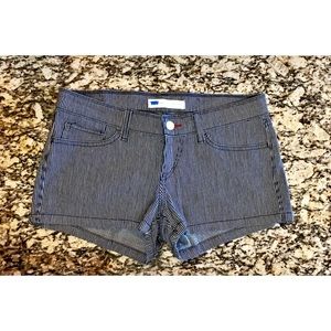 Levi’s Navy & White Striped Denim Shorts
